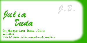 julia duda business card
